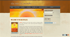 Desktop Screenshot of ageofananda.net